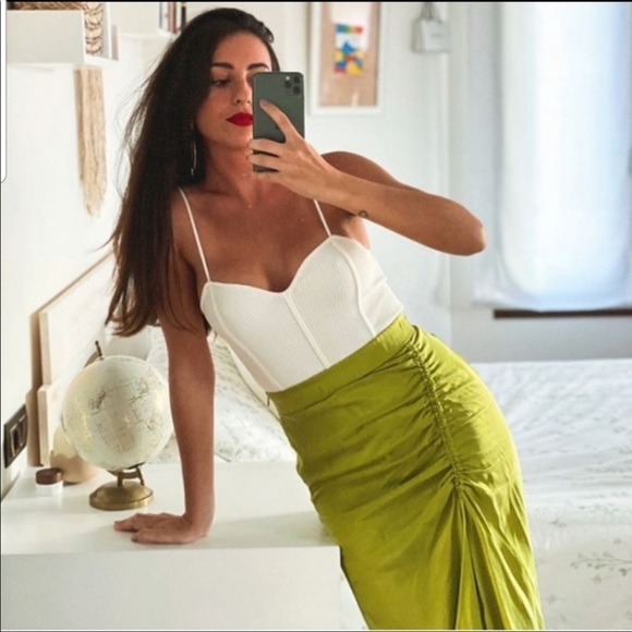 GATHERED MIDI SKIRT TRF - Picture 13 of 14